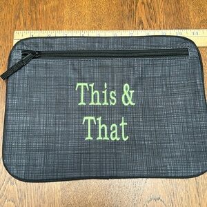 NWOT Thirty-One cosmetic or organizer case, whatever! 8 x 11”. Snap attach back.